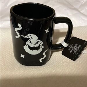 NWT Rae Dunn Black and White Oogie Boogie Nightmare before Christmas Mug